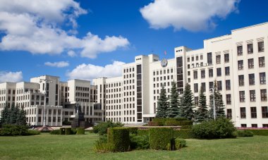 Minsk'te bina Parlamento. Belarus