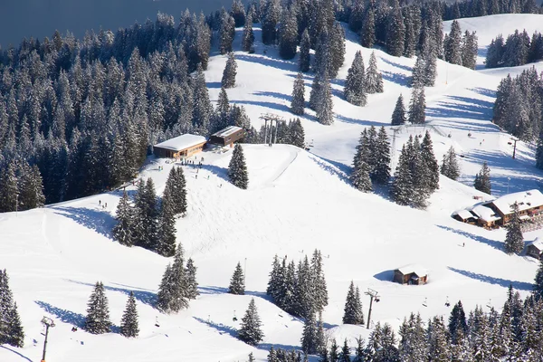 Skiën in de Alpen — Stockfoto