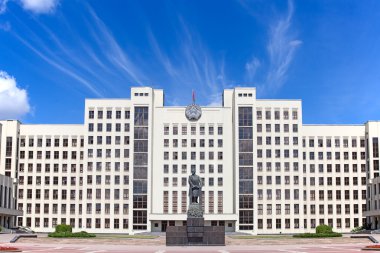 Minsk'te bina Parlamento. Belarus