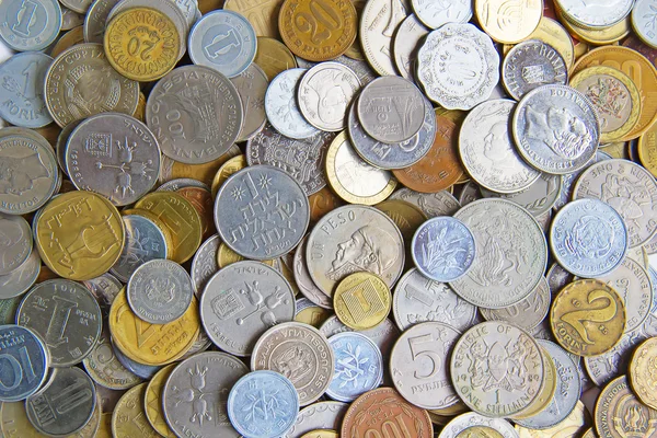 Міжнародні монети — стокове фото