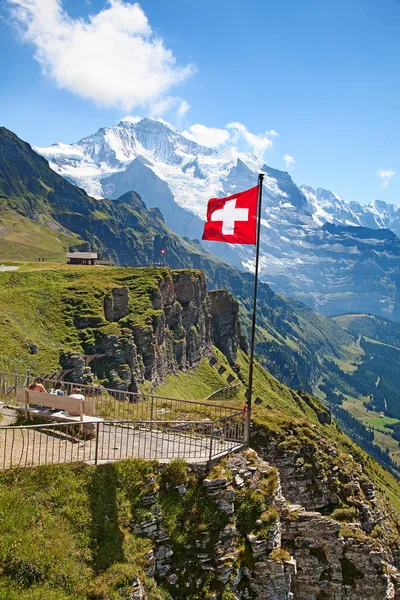 Schweizer Flagge — Stockfoto