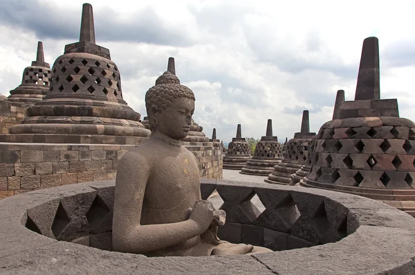 Borobudur templet i Indonesien — Stockfoto