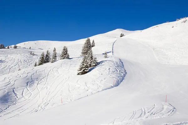 Skiën helling — Stockfoto