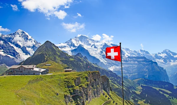 Swiss vlag — Stockfoto