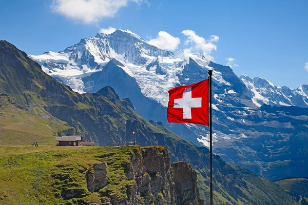 Schweiz flagga — Stockfoto