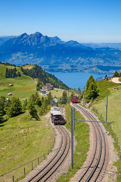 Swiss alpine järnväg — Stockfoto