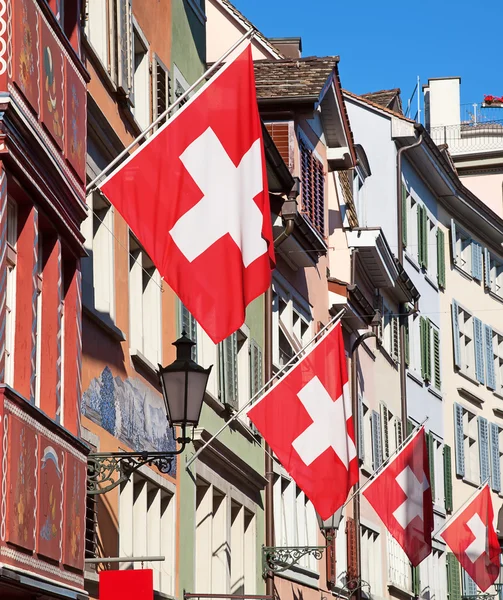 Schweiziska Nationaldagen i Zürich — Stockfoto