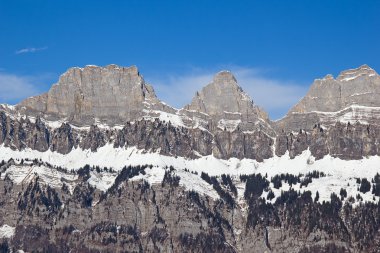 Swiss kış sezonu peyzaj