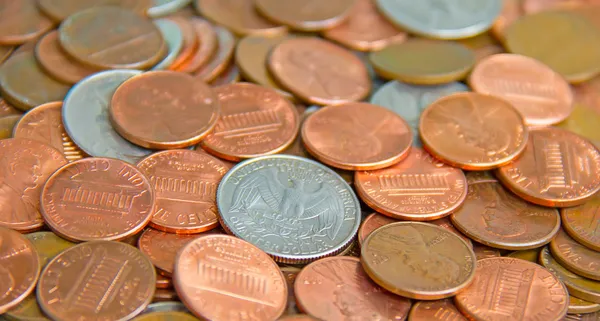 Monedas estadounidenses — Foto de Stock