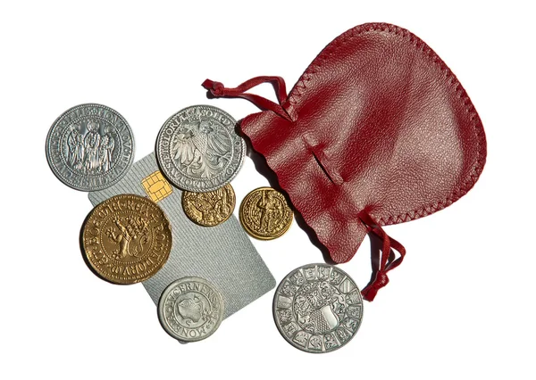 Mittelalterliche Münzen — Stockfoto