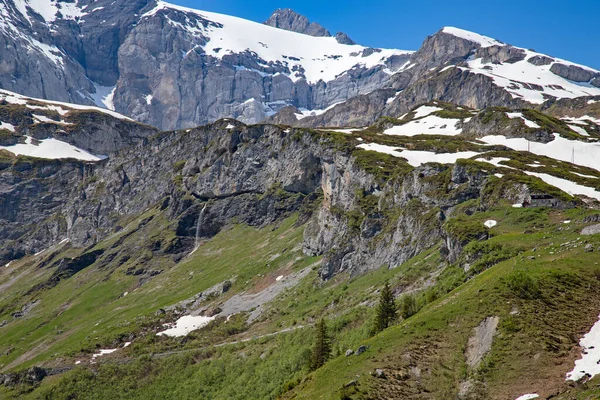 Klausenpass Route Montagne Reliant Les Cantons Uri Glarus Dans Les — Photo