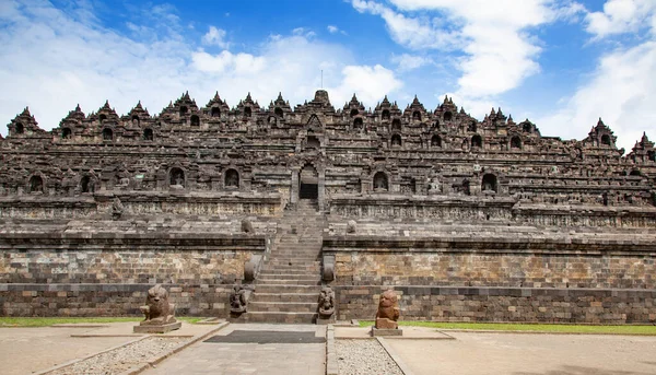 Świątynia Borobudur Niedaleko Yogyakarta Wyspie Java Indonezja — Zdjęcie stockowe