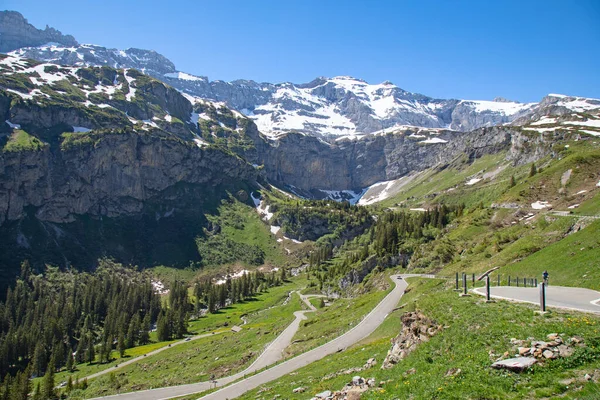 Klausenpass Carretera Montaña Que Conecta Los Cantones Uri Glarus Los — Foto de Stock