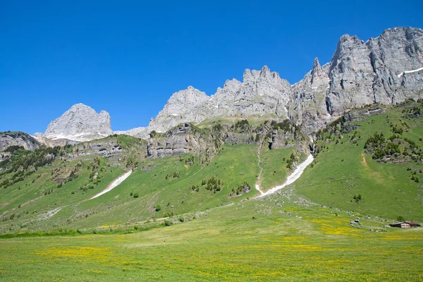 Klausenpass Bergweg Tussen Kantons Uri Glarus Zwitserse Alpen — Stockfoto