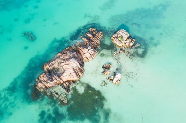 Famosa Playa Anse Volbert Costa Oro Isla Praslin Seychelles —  Fotos de Stock