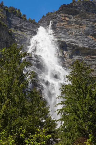 Air Terjun Dari Lembah Lauterbrunnen Cantone Bern Swiss — Stok Foto