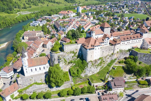 Zamek Aarburg Koło Zurychu Szwajcaria — Zdjęcie stockowe