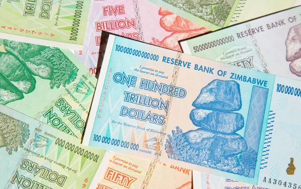 Banknoten Von Simbabwe Nach Hyperinflation — Stockfoto