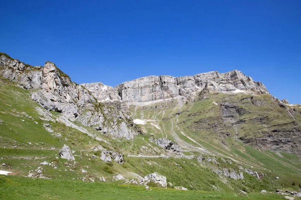 Klausenpass Route Montagne Reliant Les Cantons Uri Glarus Dans Les — Photo
