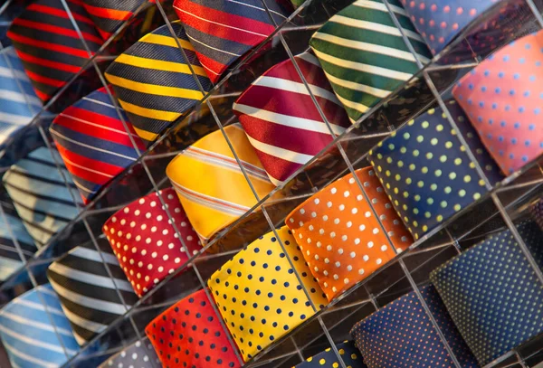 Colorful Tie Collection Men Shop — Stock Photo, Image