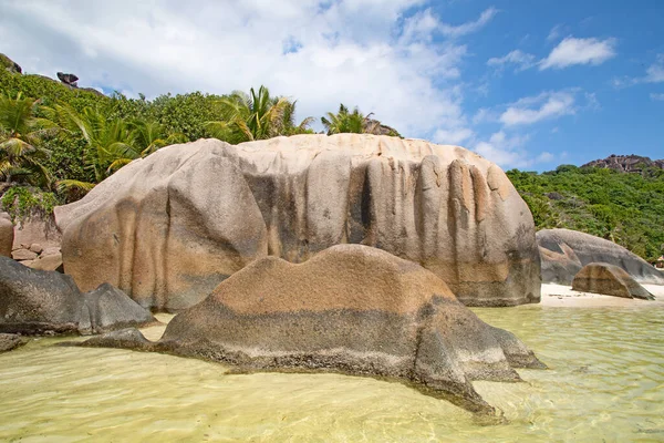 Berühmter Anse Source Argent Strand Auf Der Insel Digue Seychellen — Stockfoto