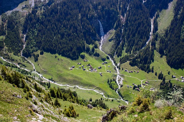 Klausenpass Horská Silnice Spojující Kantony Uri Glarus Švýcarských Alpách — Stock fotografie