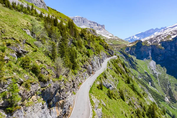 Klausenpass Estrada Montanha Que Liga Cantões Uri Glarus Alpes Suíços — Fotografia de Stock