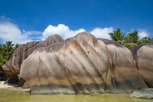 Berühmter Anse Source Argent Strand Auf Der Insel Digue Seychellen — Stockfoto