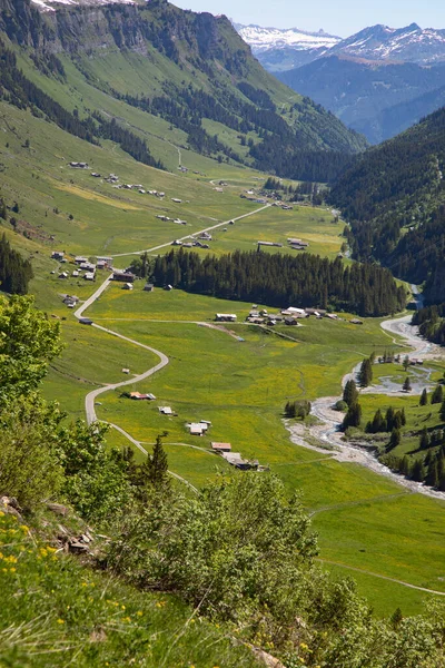 Klausenpass Mountain Road Connecting Cantons Uri Glarus Swiss Alps — Stock Photo, Image