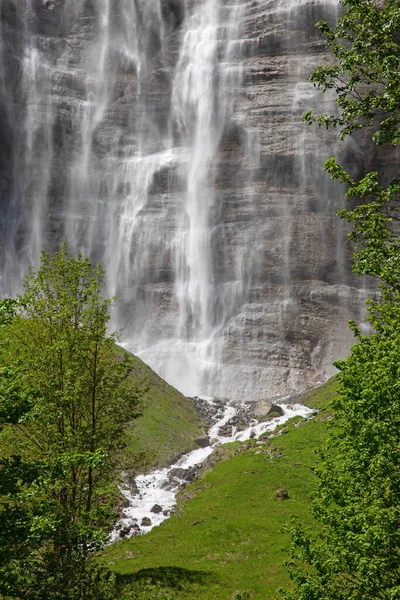 Cascate Della Valle Lauterbrunnen Cantone Berna Svizzera — Foto Stock