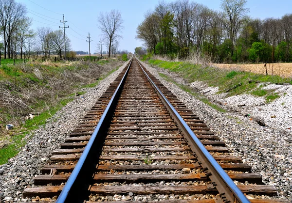 Железнодорожные пути на среднем западе — стоковое фото