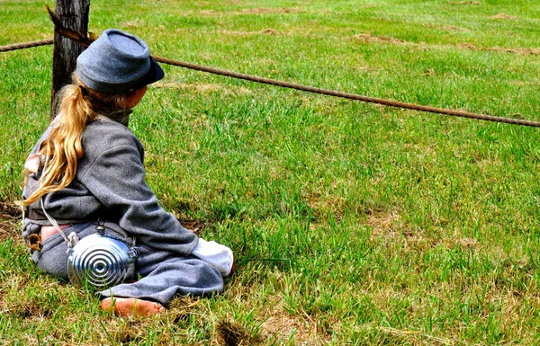 Rievocazione della guerra civile - mensa per bambini a sinistra — Foto Stock