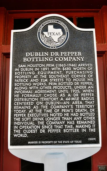 Zeichen dublin dr pepper — Stockfoto