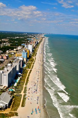 myrtle beach kıyı şeridi-1 havadan görünümü