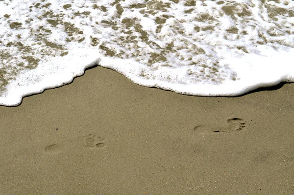 Fotspår I Sand — Stockfoto