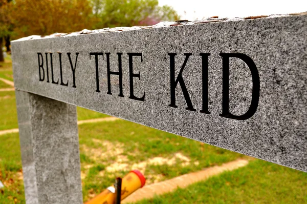 Bill the kid grave marker perspective — Stock Photo, Image