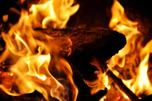 Tábortűz lángok — Stock Fotó