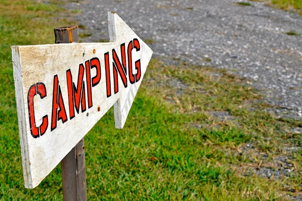 Camping Sign — Stock Photo, Image