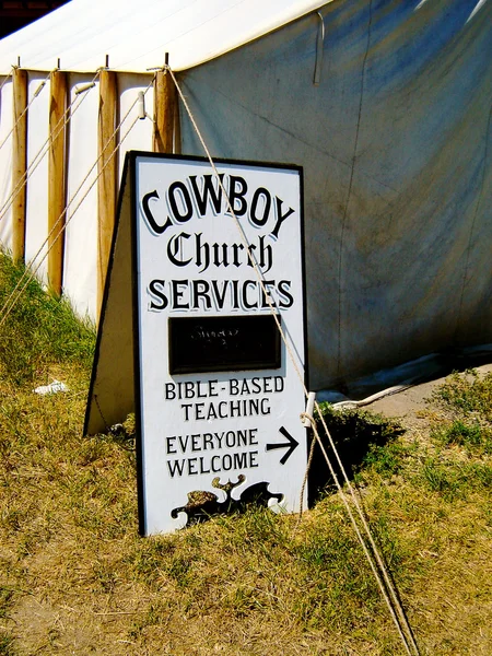 Cowboy serviço da igreja — Fotografia de Stock