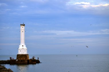 Erie Gölü 'ndeki deniz feneri.