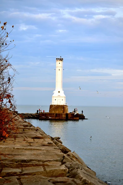 Erie Gölü 'ndeki deniz feneri. — Stok fotoğraf