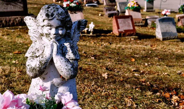 Cmentarza - anioł - tło — Zdjęcie stockowe