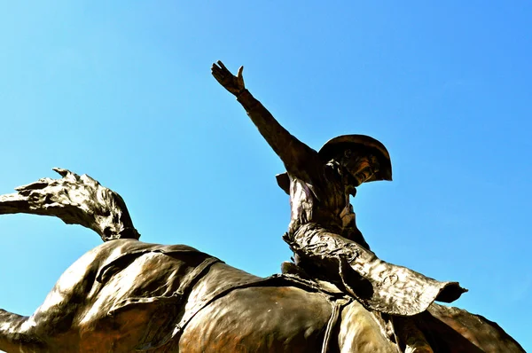 Cavalier Statue en bronze — Photo