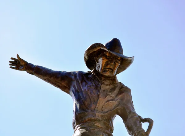 Pomnik jeźdźca rodeo Deadwood — Zdjęcie stockowe