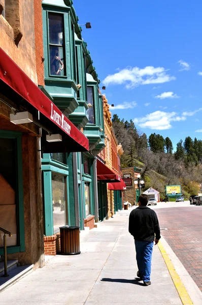 Vista para a calçada de Deadwood — Fotografia de Stock