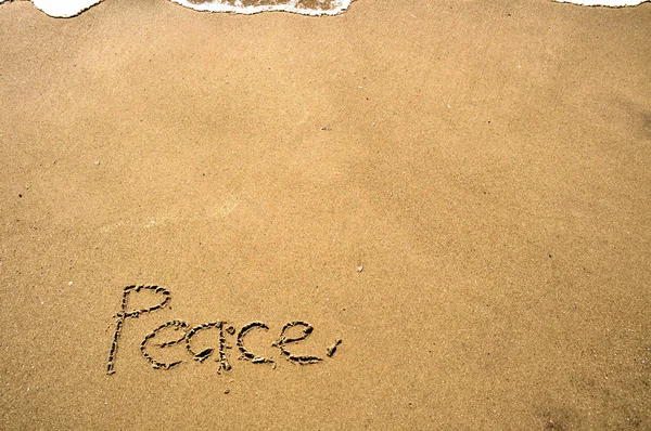 Paz escrita en la arena —  Fotos de Stock