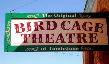 Tombstone bird cage theatre sign clipart