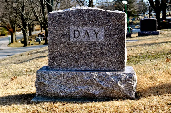 Cemetary Headstone Day — Stock Photo, Image