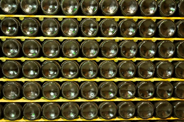 Bottiglie di vino prospettiva — Foto Stock
