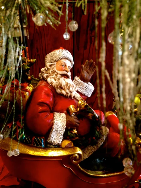 Babbo Natale nella sua slitta — Foto Stock